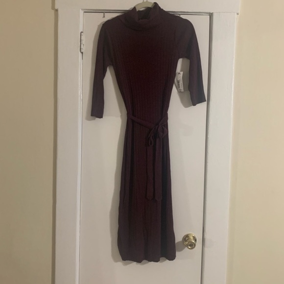Worthington Maroon Turtleneck Knee length Sz XS - Picture 2 of 11